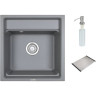 Кухонная мойка GRANULA KITCHEN SPACE KS-5002 алюминиум