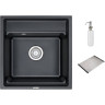 Кухонная мойка GRANULA KITCHEN SPACE KS-5002 шварц (черный металлик)