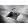 Кухонная мойка GRANULA KITCHEN SPACE KS-5002 шварц (черный металлик)