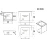Кухонная мойка GRANULA KITCHEN SPACE KS-5045U графит матовый