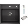 Кухонная мойка GRANULA KITCHEN SPACE KS-5051 черный матовый