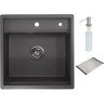 Кухонная мойка GRANULA KITCHEN SPACE KS-5051 графит матовый
