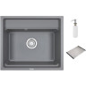 Кухонная мойка GRANULA KITCHEN SPACE KS-6003 алюминиум