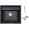 Кухонная мойка GRANULA KITCHEN SPACE KS-6003 шварц (черный металлик)