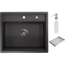 Кухонная мойка GRANULA KITCHEN SPACE KS-6051 черный матовый