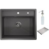 Кухонная мойка GRANULA KITCHEN SPACE KS-6051 графит матовый
