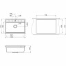 Кухонная мойка GRANULA KITCHEN SPACE KS-7301 алюминиум
