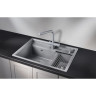 Кухонная мойка GRANULA KITCHEN SPACE KS-7302 алюминиум