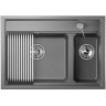 Кухонная мойка GRANULA KITCHEN SPACE KS-7302 алюминиум