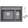 Кухонная мойка GRANULA KITCHEN SPACE KS-7302 алюминиум