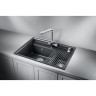 Кухонная мойка GRANULA KITCHEN SPACE KS-7302 шварц (черный металлик)