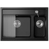 Кухонная мойка GRANULA KITCHEN SPACE KS-7302 шварц (черный металлик)