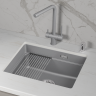 Кухонная мойка GRANULA KS-5501iU АЛЮМИНИУМ кварц