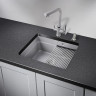 Кухонная мойка GRANULA KS-5501U, алюминиум