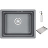 Кухонная мойка GRANULA KS-5501U, алюминиум