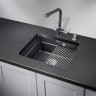 Кухонная мойка GRANULA KS-5501U, шварц (черный металлик)