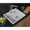 Кухонная мойка GRANULA KS-5807R АРКТИК (БЕЛЫЙ) кварц