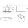 Кухонная мойка GRANULA KS-7302i чЕрный металлик кварц