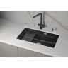 Кухонная мойка GRANULA KS-7303iU чёрный металлик кварц