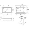 Кухонная мойка GRANULA KS-7303U, черный
