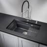 Кухонная мойка GRANULA KS-7303U, шварц (черный металлик)