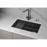 Кухонная мойка GRANULA KS-7304iU черный металлик кварц