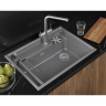 Кухонная мойка GRANULA KS-7308R АЛЮМИНИУМ кварц