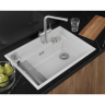 Кухонная мойка GRANULA KS-7308R АРКТИК (БЕЛЫЙ) кварц