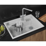 Кухонная мойка GRANULA KS-7308R АРКТИК (БЕЛЫЙ) кварц