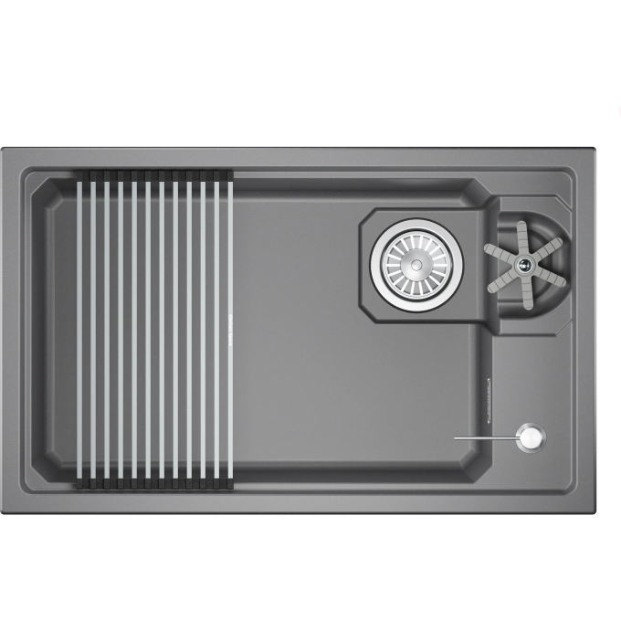 Кухонная мойка GRANULA KS-7309RU АЛЮМИНИУМ кварц