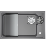 Кухонная мойка GRANULA KS-7309RU АЛЮМИНИУМ кварц