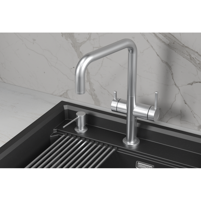 Кухонный смеситель GRANULA KITCHEN SPACE KS-8275 Нерж