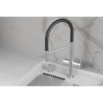 Кухонный смеситель GRANULA KITCHEN SPACE KS-8277 Нерж