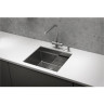 Стальная кухонная мойка KITCHEN SPACE GRANULA KS-5045U сталь матовая