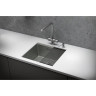 Стальная кухонная мойка KITCHEN SPACE GRANULA KS-5045U сталь матовая