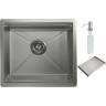 Стальная кухонная мойка KITCHEN SPACE GRANULA KS-5045U сталь матовая