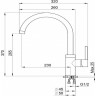 Смеситель для кухни GRANULA 2125 Сланец
